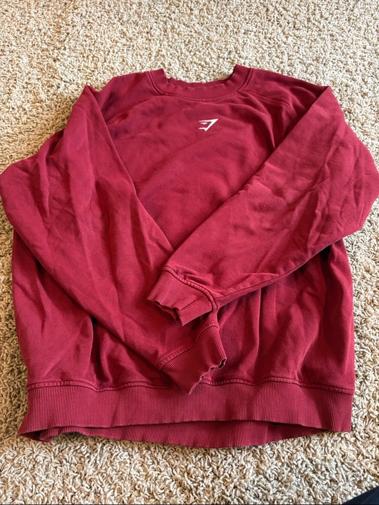 Gymshark Kids Burgundy Crewneck Sweatshirt - Picture 2 of 2